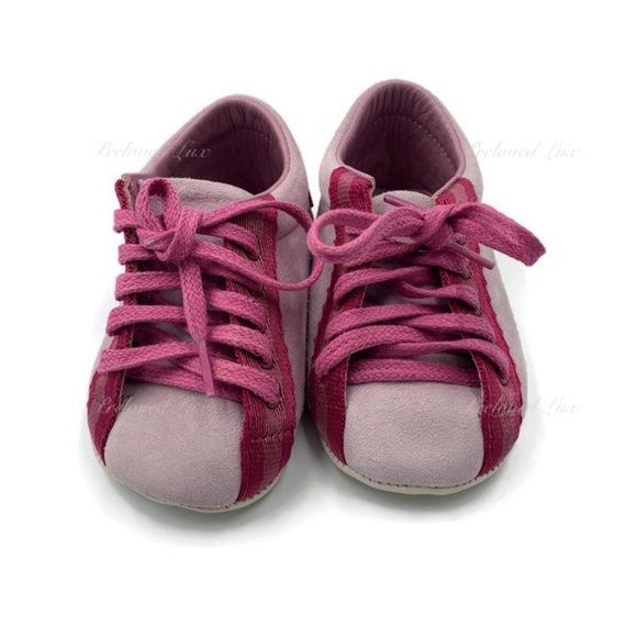 Auth Gucci Baby Pink Logo Shoes Size EU 16 - Picture 2 of 15